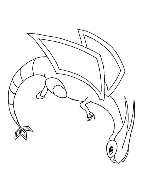 Flygon Pokemon Coloring Pages Free Printable