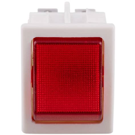 Interruptor Basculante Rojo Luminoso Dpst 4 Pin Carcasa Blanca Cablematic