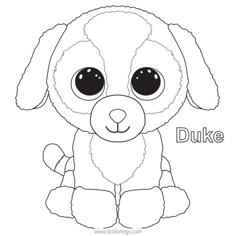 Coloring Pages Cute Dogs Beanie Boo Coloring Pages