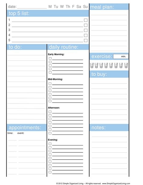 Check spelling or type a new query. 40+ Printable Daily Planner Templates (FREE) - Template Lab