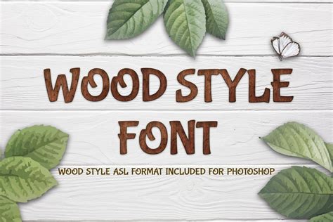 Wood Style Font Wood Font Driftwood Font Pinewood Font Alpha Wood Font