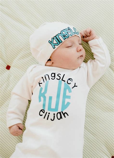 Monogrammed Boys Coming Home Outfit South Of Urban Shop Baby Boy