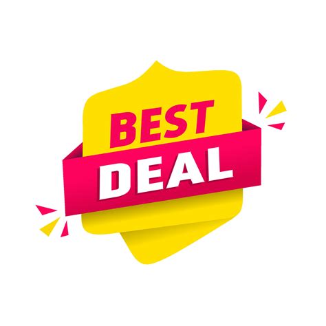 Best Deal Banner Label Icon Flat Design Vector Illustration On White