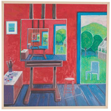 Mid Century Oil Painting On Board Depicting An Artists Studio At 1stdibs
