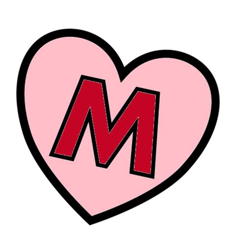 Letter M In Heart Coloring Page The Letter M Fan Art 44758035 Fanpop