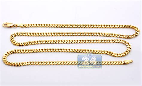 The gld shop is your one stop to buy gold jewelry pendants, cuban chains all jewelry products come with a lifetime guarantee free delivery. Solid 14K Yellow Gold Miami Cuban Link Mens Chain 2.7 mm