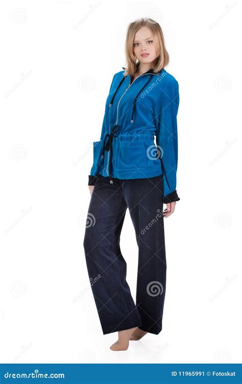 Young Woman In Fashionable Clothing Stock Image Image Of Shirt Skirt
