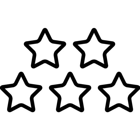 Five Stars Outlines Vector Svg Icon Svg Repo