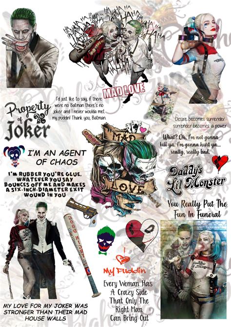 Harley Quinn Joker Mad Love Inspired Digital File Oklahoma Gypsy Designs