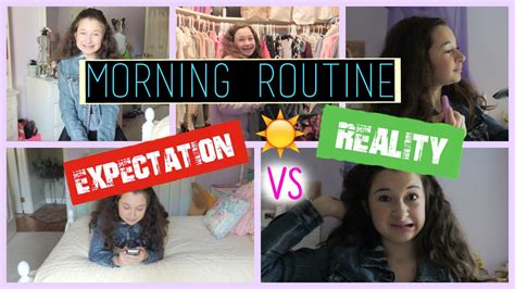 morning routine expectations vs reality youtube