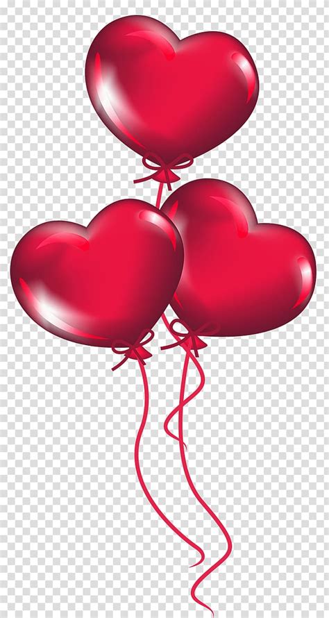 Red Heart Balloons Illustration Heart Valentines Day Heart Balloons