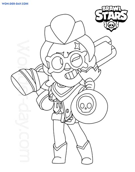 Shelly Com Bone Brawl Stars Desenho Para Colorir Pdmrea Sexiz Pix