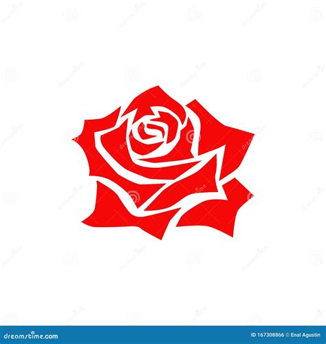 Plantilla Vectorial De Diseño De Logotipo De Icono De Rosa Ilustración