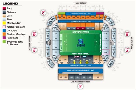 The suncorp stadium store, whats your team, is located at the caxton st end of the stadium and can be accessed from off the northern plaza. 7 Images Broncos Seating Map Suncorp And View - Alqu Blog
