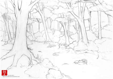 Forest Line Art Forest Drawing Nature Drawing Forest Sketch