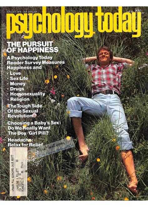 Cover Print Of Psychology Today August 1976