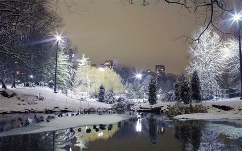 Hd Water Landscapes Winter Snow Cityscapes City Lights Lakes