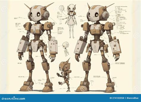 Wondrous Futuristic Sci Fi Humanoid Robot In Battle Suit Character