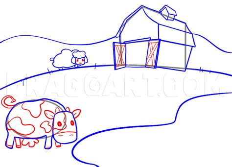 How To Draw A Farm Step By Step Drawing Guide By Dawn Dragoart