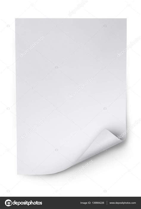 Folha De Papel Em Branco Branca — Stock Photo © Viktoriya89 139884226