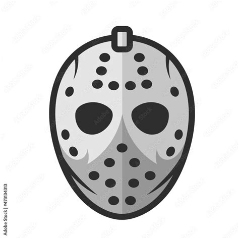Scary Jason Voorhees Hockey Mask Mascot Logo Icon Goalie Friday The