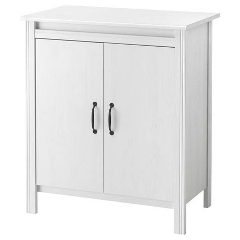 Ikea Brusali White Cabinet With Doors Mobilehomedecorating In 2020
