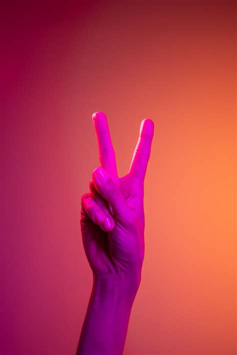Person Doing Peace Sign Hand Gesture · Free Stock Photo