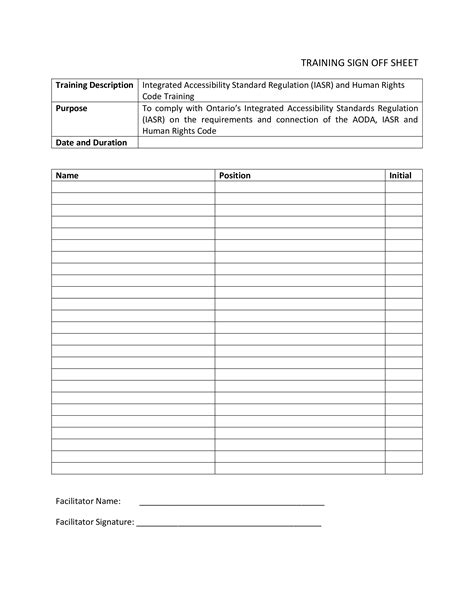 Sign Off Sheet How To Create A Sign Off Sheet Download This Sign Off
