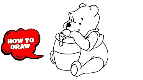 How To Draw Winnie The Pooh Easy Winnie The Pooh Drawing Tutorial