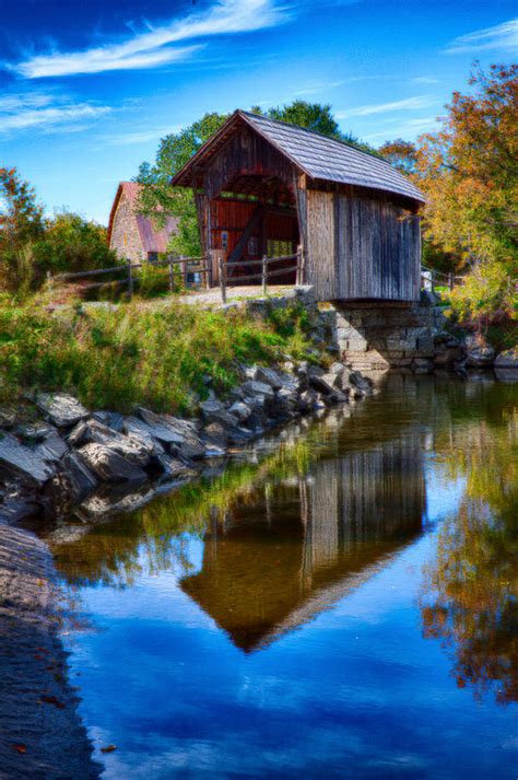 Vermont Covered Bridge In Autumn Photograph By Jeff Folger Pixels