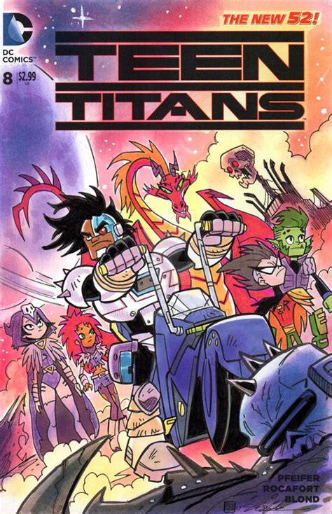 Teen Titans Sketch Cover Commission By Timshinn73 On Deviantart