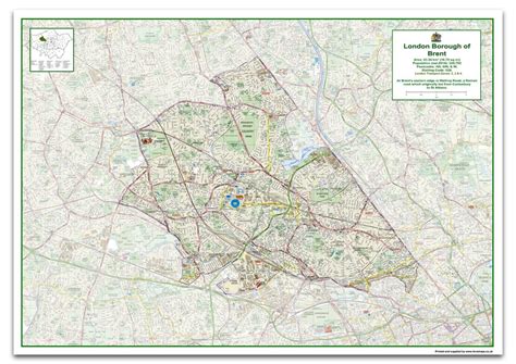 Brent London Borough Map I Love Maps