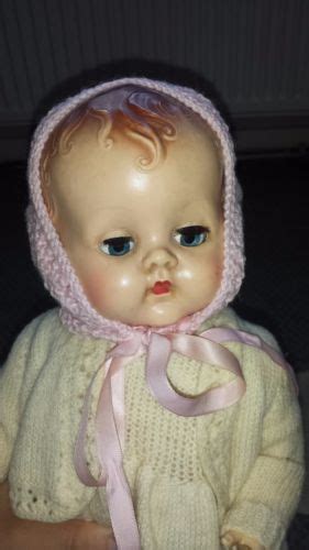 Vintage 1950s Pedigree Hard Plastic Bent Limb Baby Doll English Moving