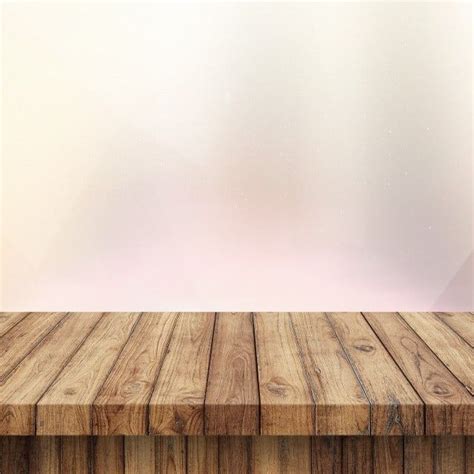 A Wooden Table Top With A Blurry Background