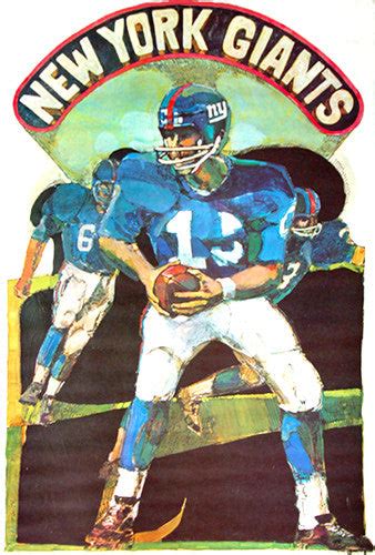 Vintage Nfl Poster 1968 New York Giants Vintage Sports Items