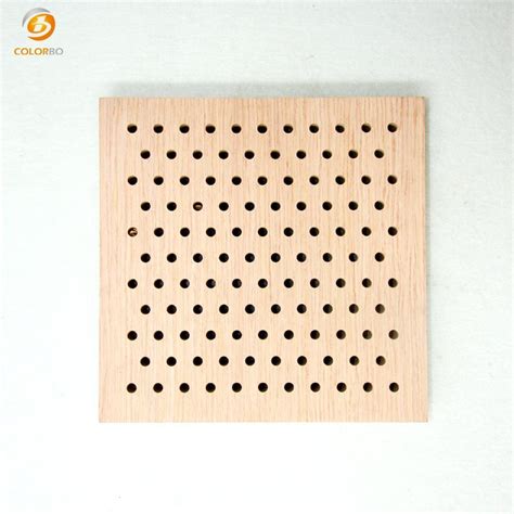 Perforated Sound Absorption Wood Mdf Fireproof Panel China Acoustic