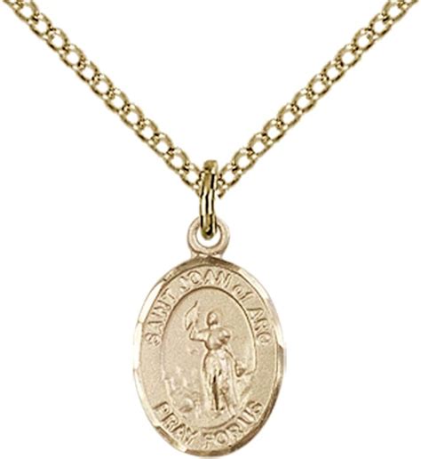 Jewels Obsession St Joan Of Arc Pendant Gold Filled St