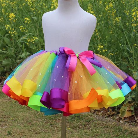 Fashion New Childrens Day Girls Rainbow Dress Baby Kids Girl Party