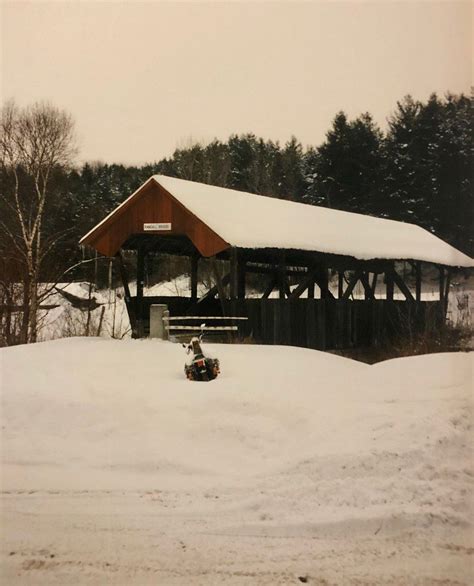 Randall Covered Bridge In Lyndon Vermont Spanning East Branch Of