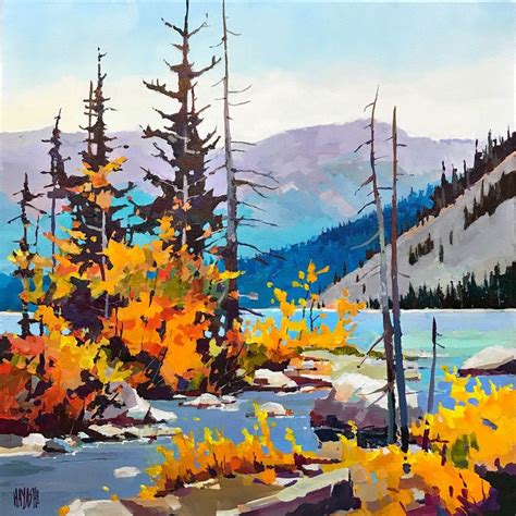 End Of Autumn By Randy Hayashi Acrylic On Canvas Painting Koyman