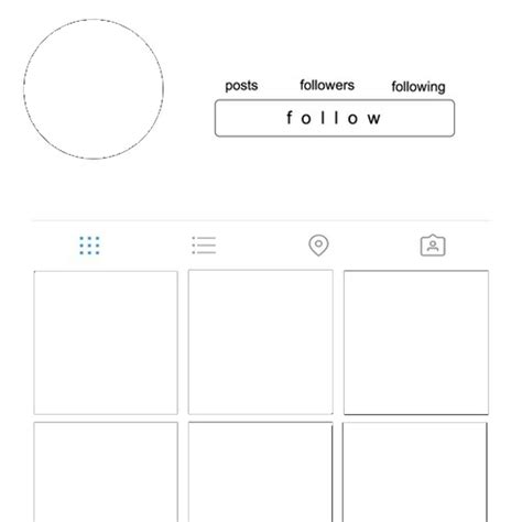 Blank Instagram Profile Template Web Find And Download Free Graphic