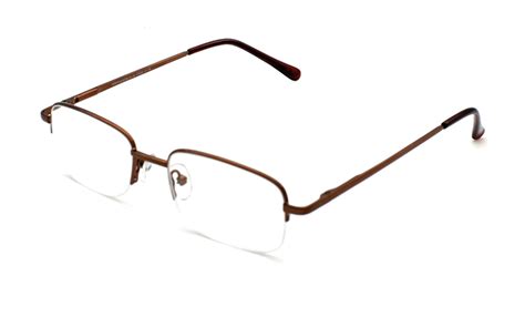 des bronze semi rimless frame reading glasses eyelids reading glasses