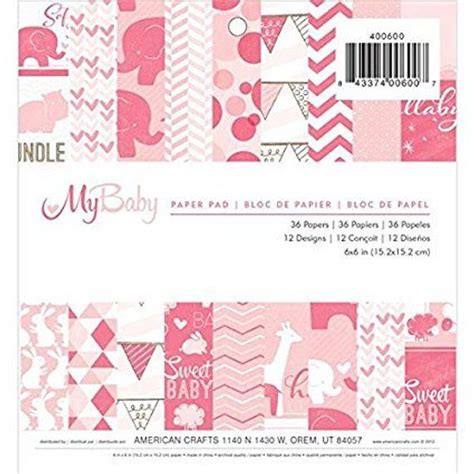 Baby Girl Designer Cardstock American Crafts 36 Sheets Imaginisce My
