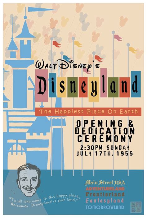 Disneyland Opening Vintage Disney Posters Vintage Disneyland