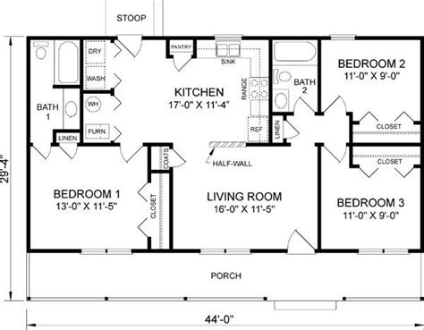 Unique 3 Bedroom One Story House Plans New Home Plans Design