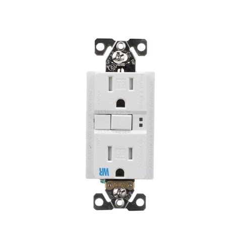 Eaton White 15 Amp Decorator Tamper Resistant Weather Resistant Outlet
