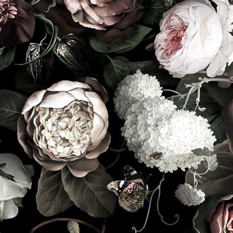 🔥 Download Dark Floral Ii Black Saturated Sample Wallpaper Samples By