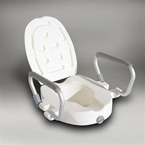 Homcom Medical Raised Toilet Seat Riser With Lid Lock And Removable