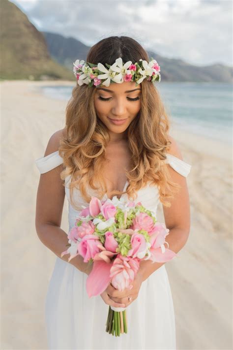 Beach Wedding Hairstyles With Flowers Beach