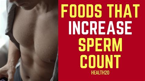 top 20 foods that increase sperm count youtube